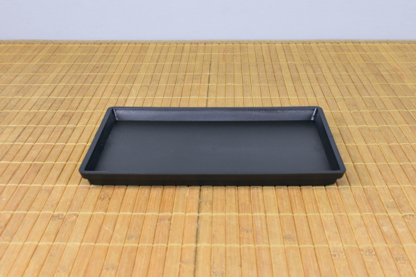 Plastik-Unterteller schwarz, 22,5x15,5x2,5cm